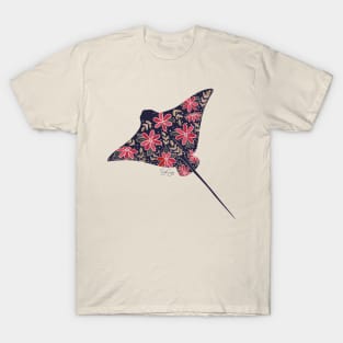 Floral Stingray - Muted Colors T-Shirt